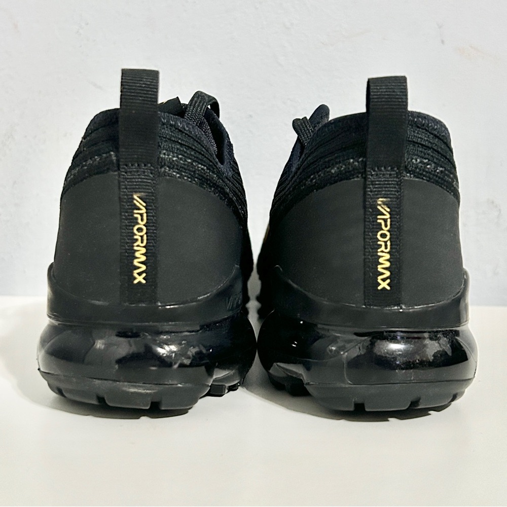 Nike Air VaporMax Flyknit 3 GS “Black Gold” Women’s Size 8.5 Kids 7Y Sneakers - Picture 5 of 9